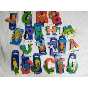 The Toy Workshop - Magnetic/ Adhesive Jungle Alphabet Letters- Lot of 20